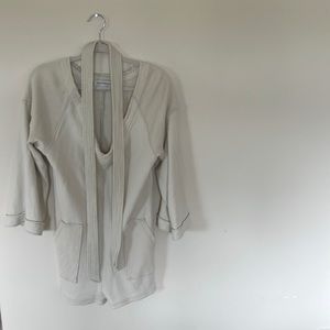 Off-white Something Navy romper with original cloth belt, size xxs